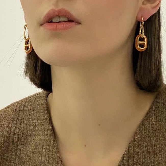 [Solara Jewelry]HM O'MAILLON GOLD EARRINGS