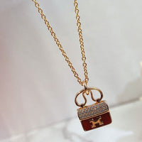 [Solara Jewelry]CONSTANCE RED PEDANT PINK GOLD NECKLACE