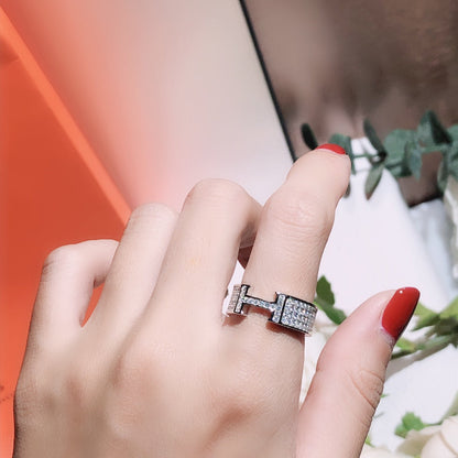 [Solara Jewelry]H RING FULL DIAMOND