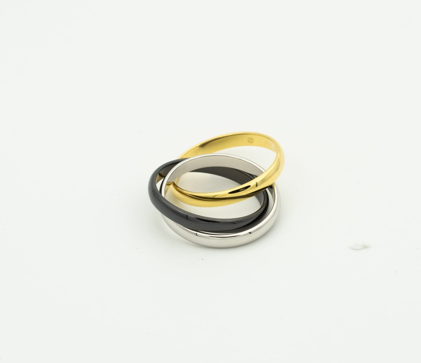 [Solara Jewelry]TRINITY RING BLACK GOLD SILVER