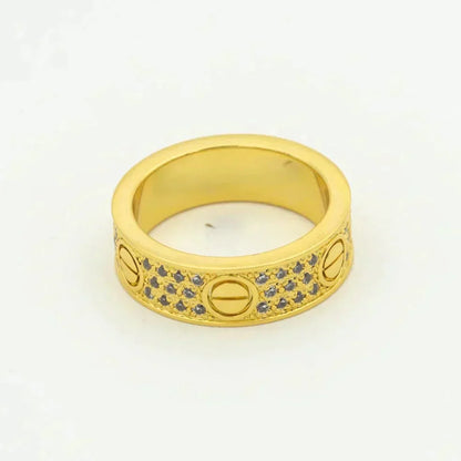 [Solara Jewelry]LOVE RING 5.5MM DIAMONDS PAVED