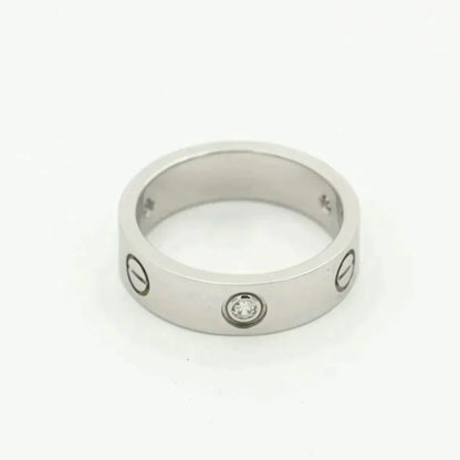 [Solara Jewelry]LOVE RING 5.5MM 3 DIAMONDS SILVER