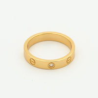 [Solara Jewelry]LOVE RING 4MM 1 DIAMOND PINK GOLD