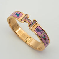 [Solara Jewelry]H PINK GOLD BRACELET PINK CERAMIC