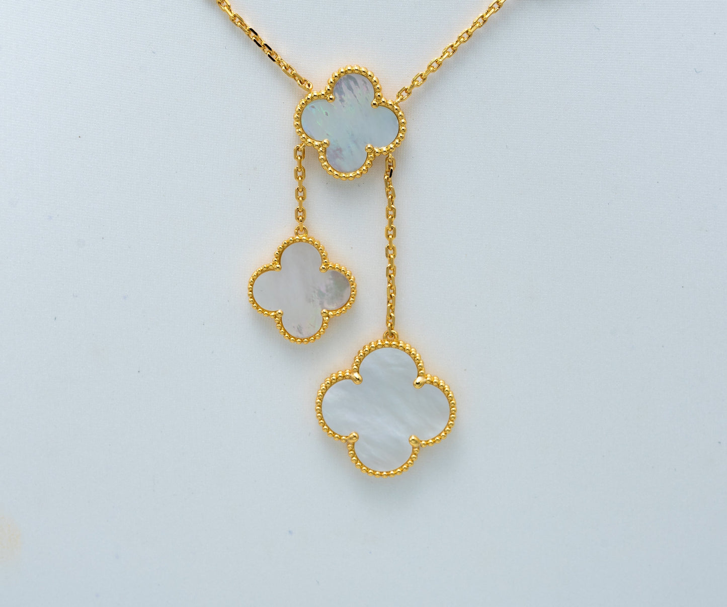 [Solara Jewelry]CLOVER MOTHER OF PEARL NECKLACE 6 MOTIF