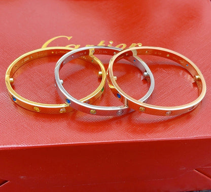 [Solara jewelry]2026 RAINBOW LOVE BRACELET 6.1MM  10 DIAMONDS