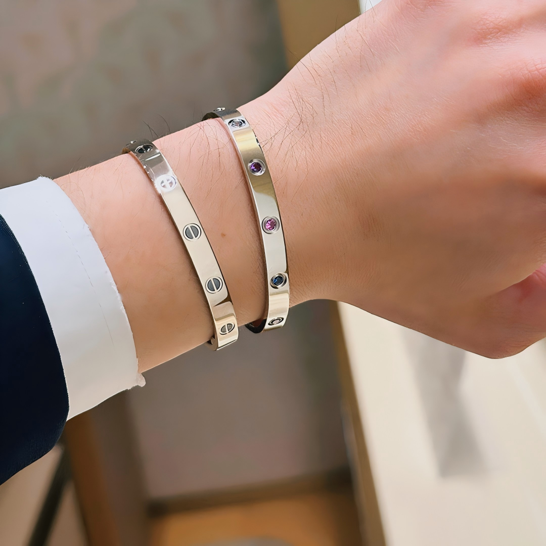 [Solara jewelry]2026 RAINBOW LOVE BRACELET 6.1MM  10 DIAMONDS
