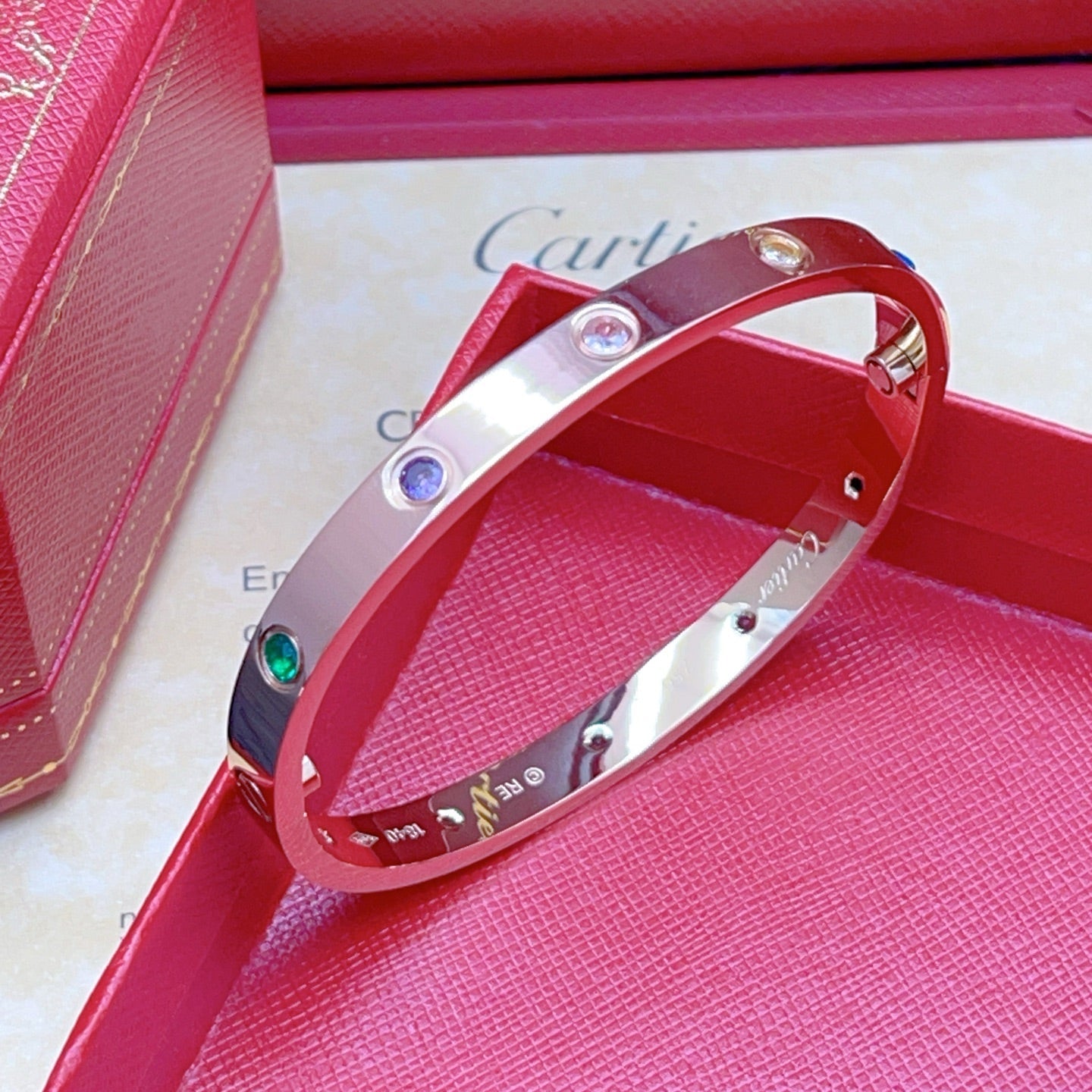 [Solara jewelry]2026 RAINBOW LOVE BRACELET 6.1MM  10 DIAMONDS