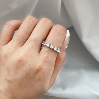 [Solara Jewelry]Eternity Round Cut Tennis Ring