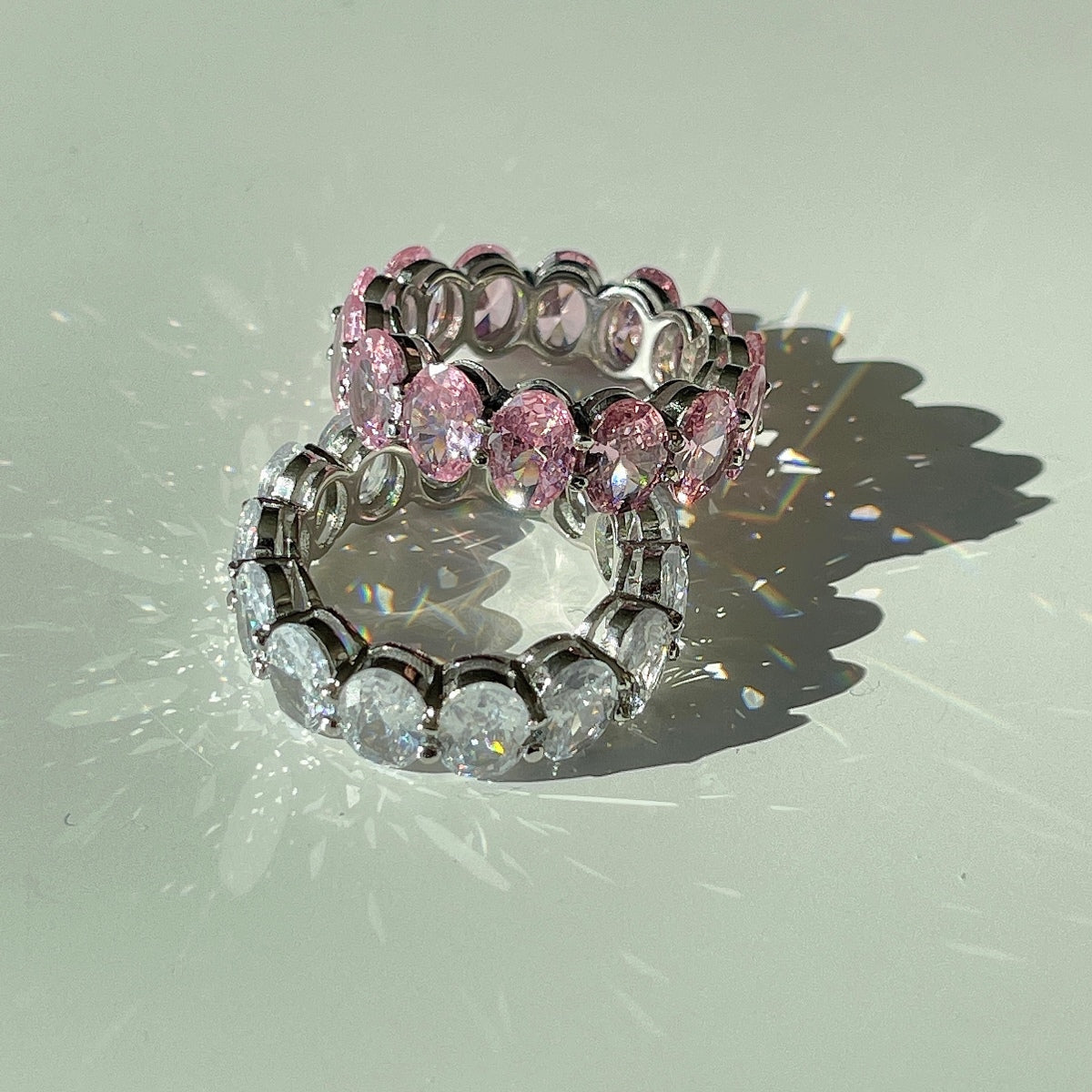 [Solara Jewelry]Dainty Elongated Cushion Cut Tennis Ring