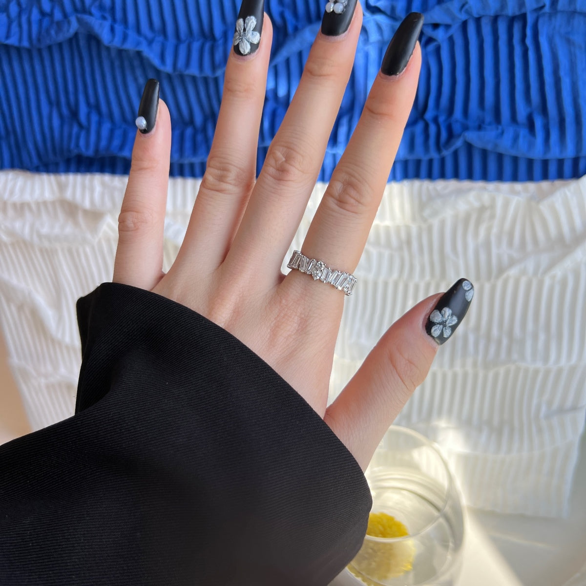 [Solara Jewelry]Delicate Multi Shape Tennis Ring