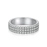 [Solara Jewelry]Zierlicher Tennisring mit Rundschliff