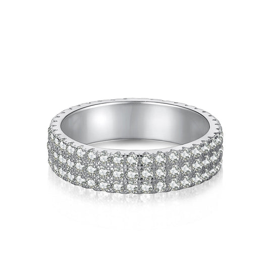 [Solara Jewelry]Dainty Round Cut Tennis Ring