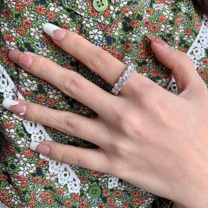 [Solara Jewelry]Gorgeous Round Cut Tennis Ring
