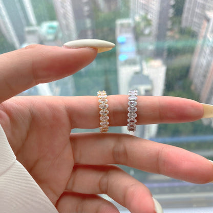 [Solara Jewelry]Ornate Oval Cut Tennis Ring