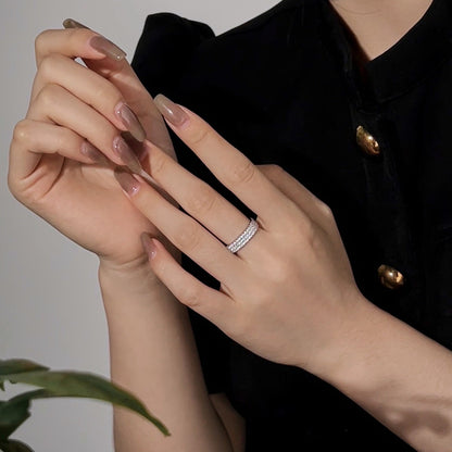 [Solara Jewelry]Dainty Round Cut Tennis Ring
