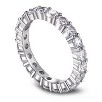 [Solara Jewelry]Sparkling Round Cut Tennis Ring