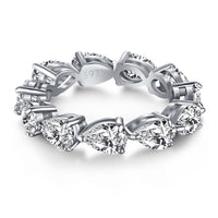 [Solara Schmuck]Exquisiter Tennissring mit tropfenförmigem Schliff