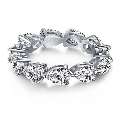 [Solara Jewelry]Exquisite Pear Cut Tennis Ring