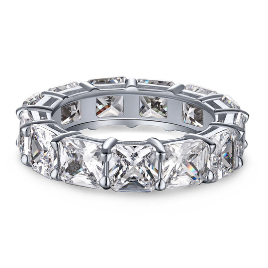 [Solara Jewelry]Elegant Princess Cut Tennis Ring
