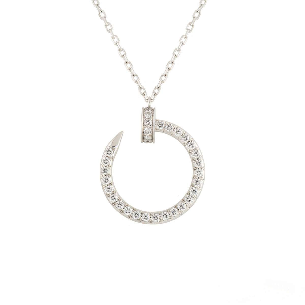 [Solara Jewelry]JUSTE NECKLACE SILVER DIAMONDS