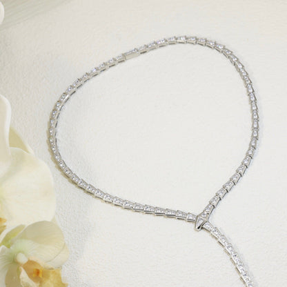[Solara Jewelry]SERPENTI NECKLACE SILVER DIAMOND