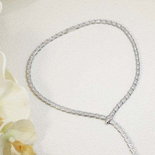 [Solara Jewelry]SERPENTI NECKLACE SILVER DIAMOND