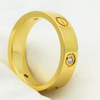 [Solara Jewelry]LOVE RING 5.5MM 3 DIAMONDS GOLD