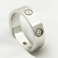 [Solara Jewelry]LOVE RING 5.5MM 3 DIAMONDS SILVER