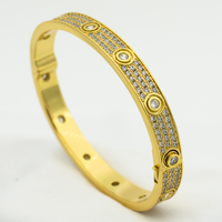 [Solara Jewelry]LOVE BRACELET 6.1MM DIAMOND-PAVED 10 BIG DIAMONDS