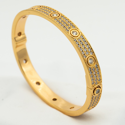 [Solara Jewelry]LOVE BRACELET 6.1MM DIAMOND-PAVED 10 BIG DIAMONDS