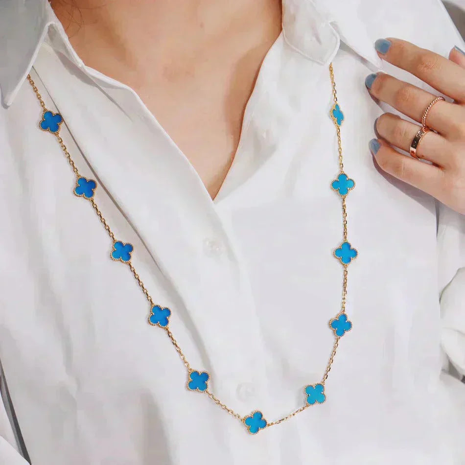 [Solara Jewelry]CLOVER 20 MOTIFS TURQUOISE GOLD
