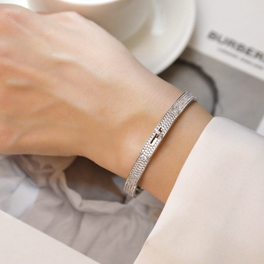 [Solara Jewelry]KELLY BRACELET DIAMOND PAVED
