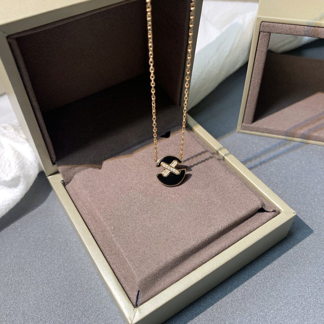 [Solara Jewelry]JEUX DE PINK GOLD DIAMOND NECKLACE