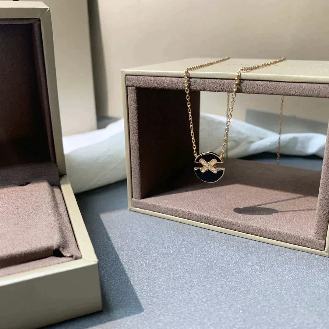 [Solara Jewelry]JEUX DE ROSE GOLD DIAMOND NECKLACE