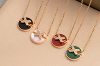 [Solara Jewelry]JEUX DE PINK GOLD DIAMOND NECKLACE