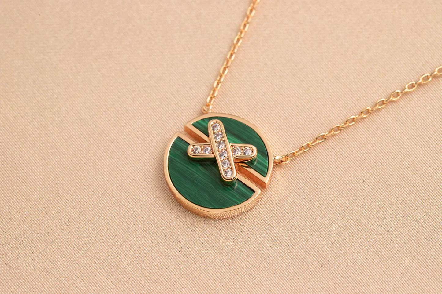 [Solara Jewelry]JEUX DE ROSE GOLD DIAMOND NECKLACE