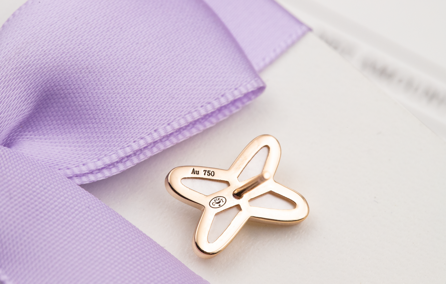 [Solara Jewelry]JEUX DE WHITE MOP ROSE GOLD DIAMOND EARRINGS