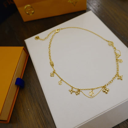 [Solara Jewelry]BLOOMING SUPPLE NECKLACE BRASS