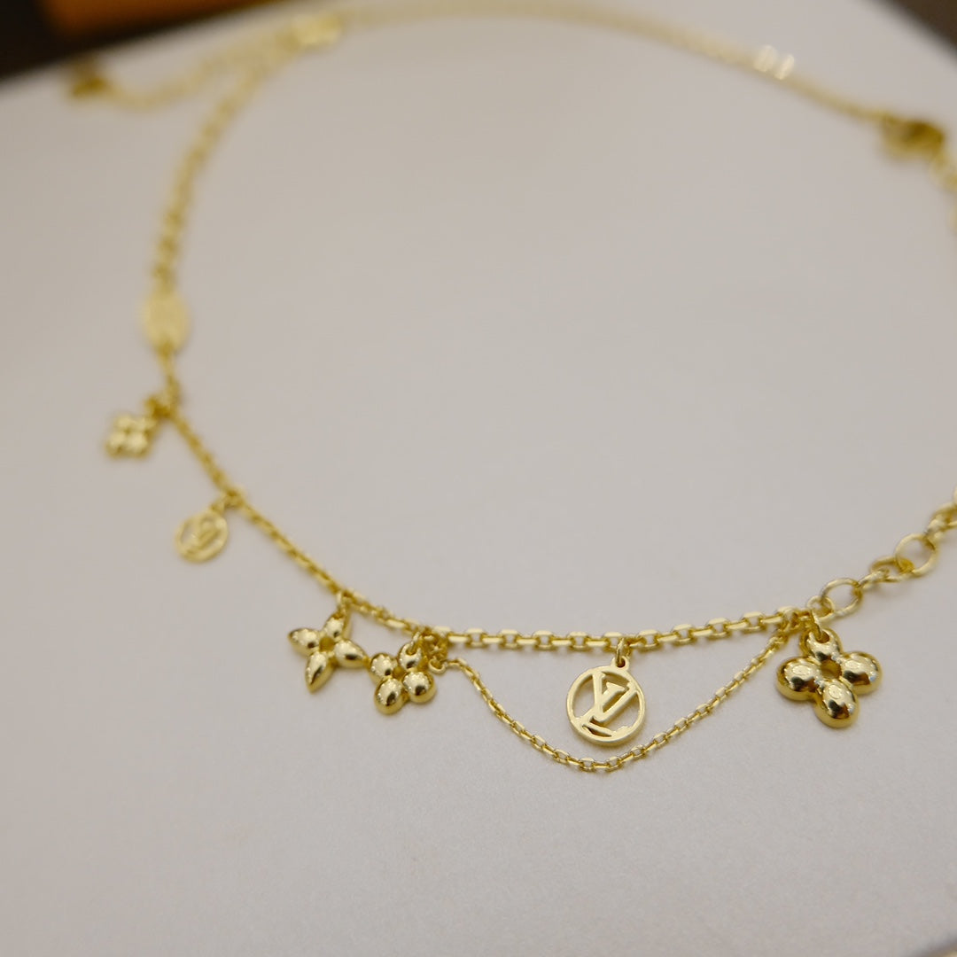 [Solara Jewelry]BLOOMING SUPPLE NECKLACE BRASS