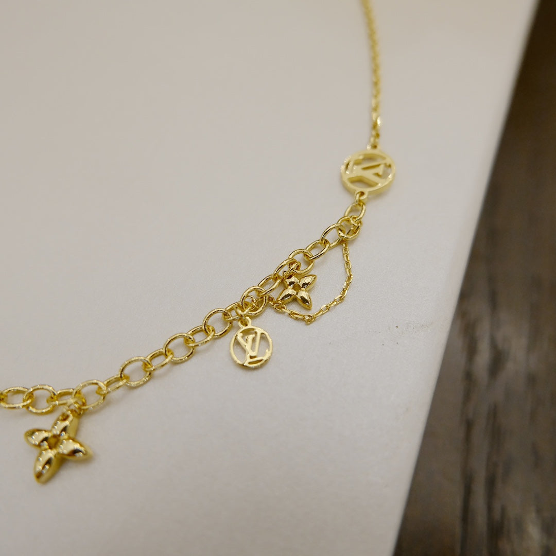 [Solara Jewelry]BLOOMING SUPPLE NECKLACE BRASS