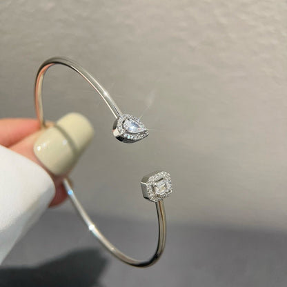 [Solara jewelry]JONC FLEX MY TWIN TOI & MOI SILVER DIAMOND BRACELET