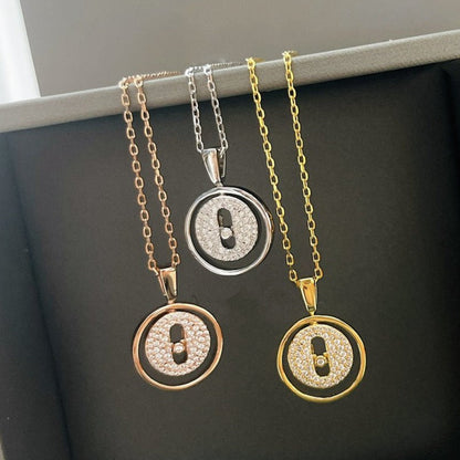 [Solara jewelry]LUCKY MOVER PM PAVED NECKLACE