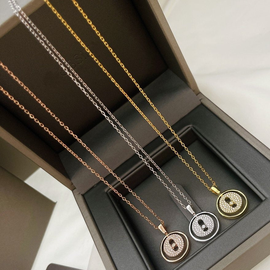 [Solara jewelry]LUCKY MOVER PM PAVED NECKLACE