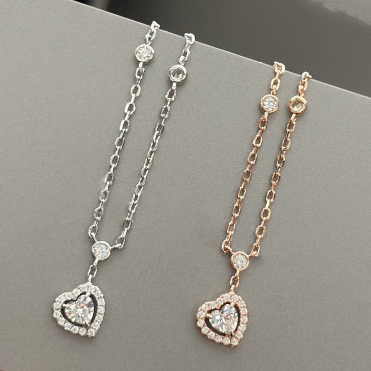 [Solara jewelry]JOY HEART DIAMOND NECKLACE