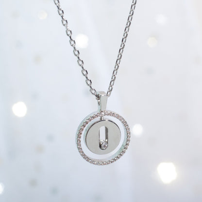 [Solara jewelry]LUCKY MOVE PM NECKLACE SILVER DIAMOND