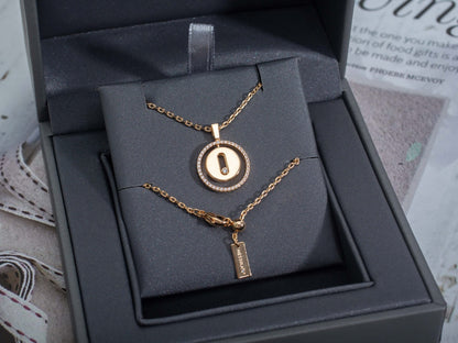 [Solara jewelry]LUCKY MOVE PM NECKLACE PINK GOLD DIAMOND