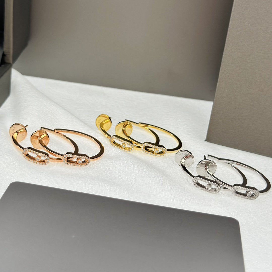 [Solara jewelry]CREOLES MOVE UNO PM DIAMOND EARRINGS