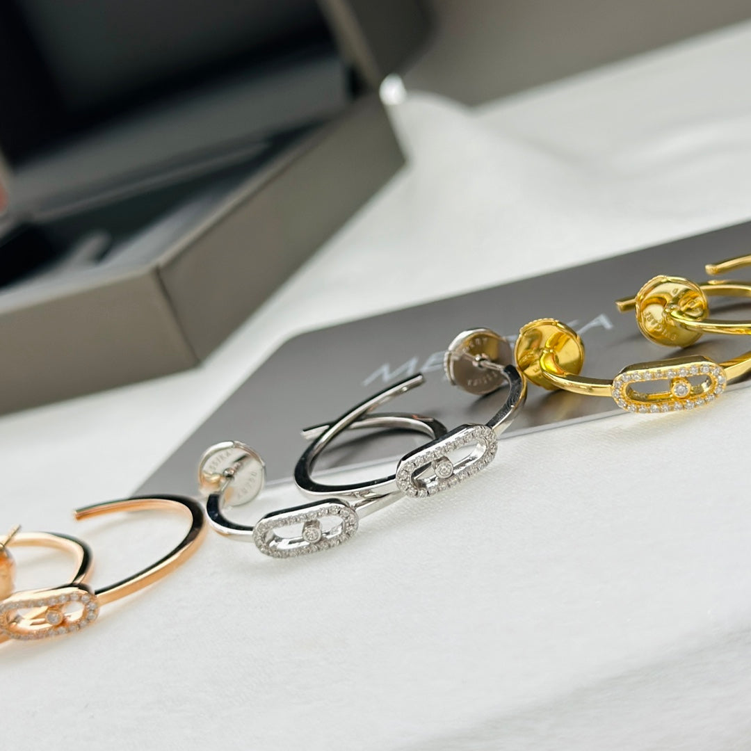 [Solara jewelry]CREOLES MOVE UNO PM DIAMOND EARRINGS