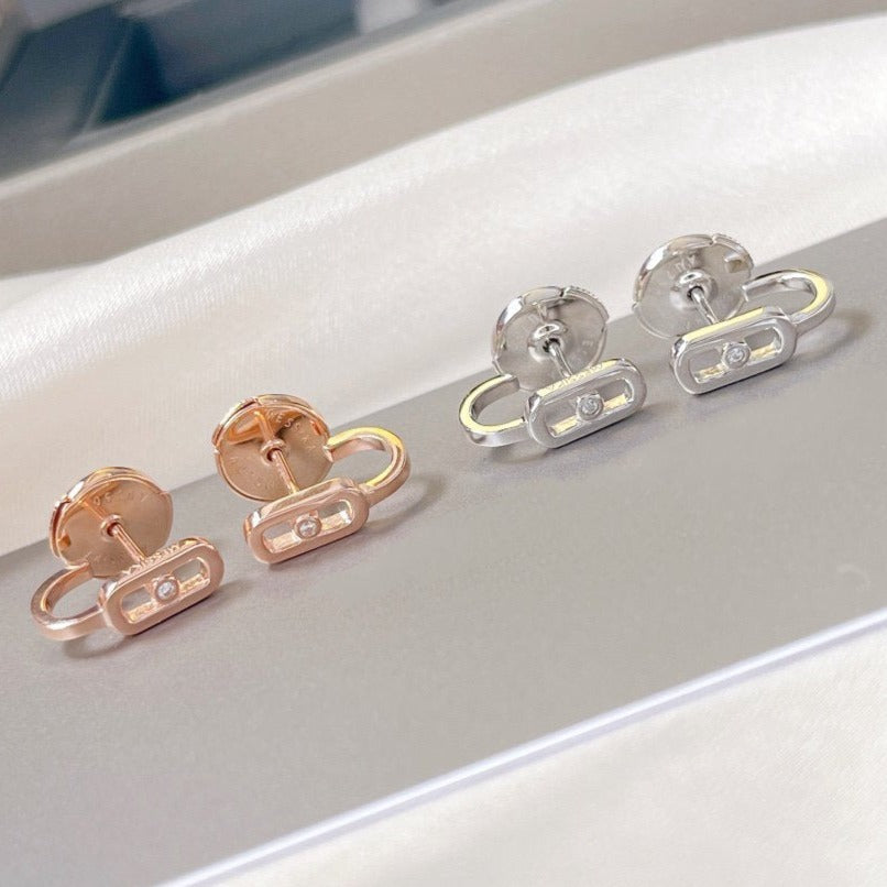 [Solara jewelry]CREOLES MOVE UNO MINI 1 DIAMOND EARRINGS
